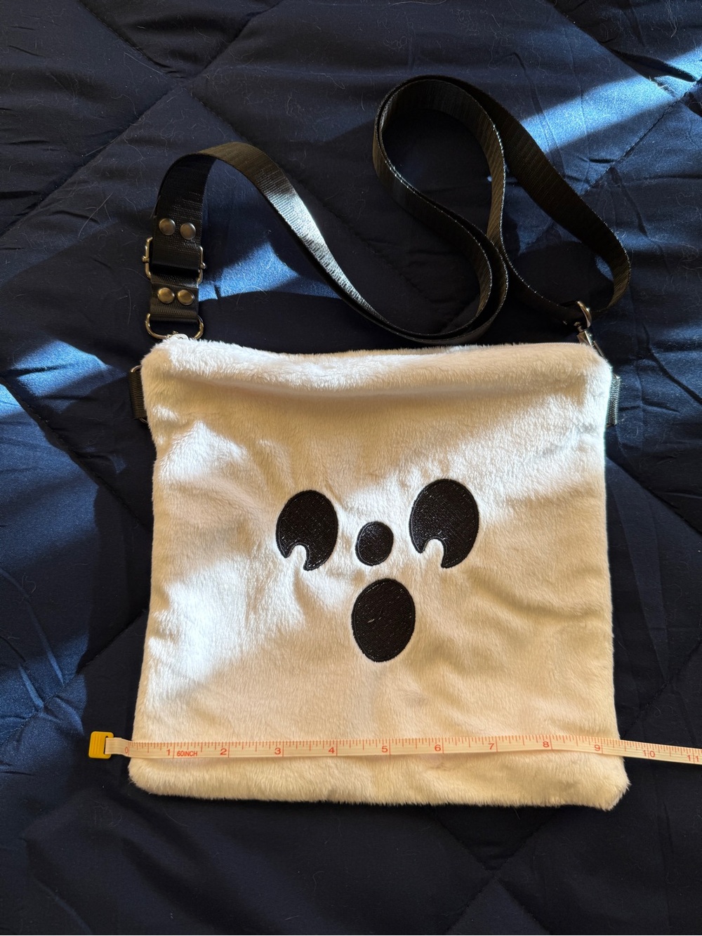 White Halloween Plush Crossbody Bag w Ghost Face Boo Bucket McDonalds